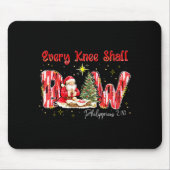 Every Knee Shall Bow Santa Christmas Nativity Scen Mousepad (Vorne)