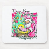 Every Knee Shall Bow Santa Christmas Nativity Scen Mousepad (Vorne)
