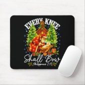 Every Knee Shall Bow Santa Christmas Nativity Scen Mousepad (Mit Mouse)