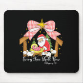 Every Knee Shall Bow Santa Christmas Nativity Scen Mousepad (Vorne)