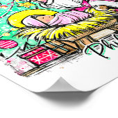 Every Knee Shall Bow Santa Christmas Nativity Scen Poster (Ecke)