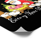 Every Knee Shall Bow Santa Christmas Nativity Scen Poster (Ecke)