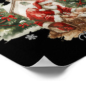 Every Knee Shall Bow Santa Christmas Nativity Scen Poster (Ecke)