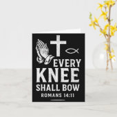 Every Knee Shall Fall Romans 14_11 Karte (Gelbe Blume)
