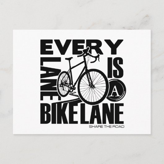 Every Lane A Bike Lane Postkarte (Vorderseite)