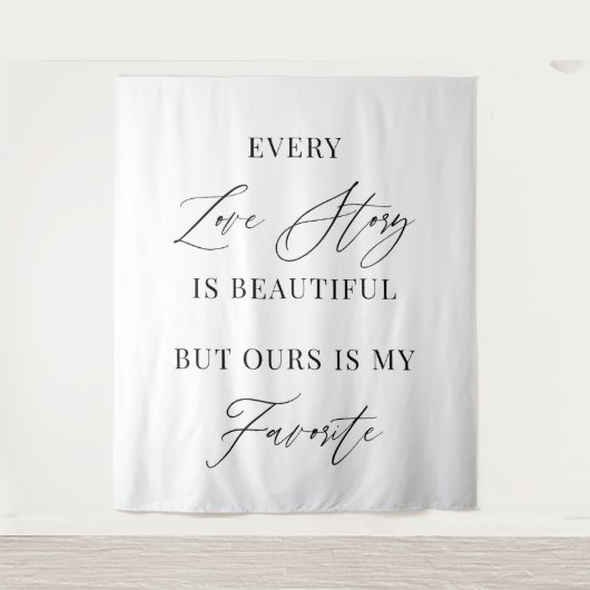 Every Love Story Is Beautiful – Modern Minimalist  Wandteppich (Vorderseite)