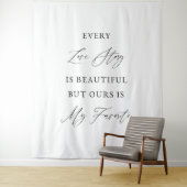 Every Love Story Is Beautiful Wedding Backdrop  Wandteppich (Beispiel)