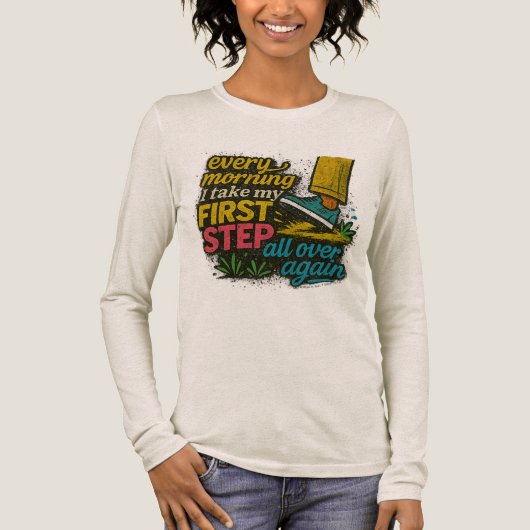 Every Morning First Step - T-Shirt Tri-Blend Shirt (Vorderseite)
