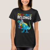Every Piece Belongs Dinosaur Autism Awareness Puzz T-Shirt (Vorderseite)