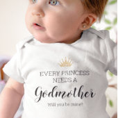 Every Princess Needs A Godmother Proposal Baby Strampler