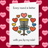 Every Round is Better | Disc Golf Valentine's Day Karte
