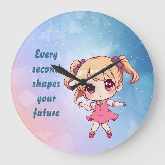 Every second shapes your future große wanduhr (Vorderseite)