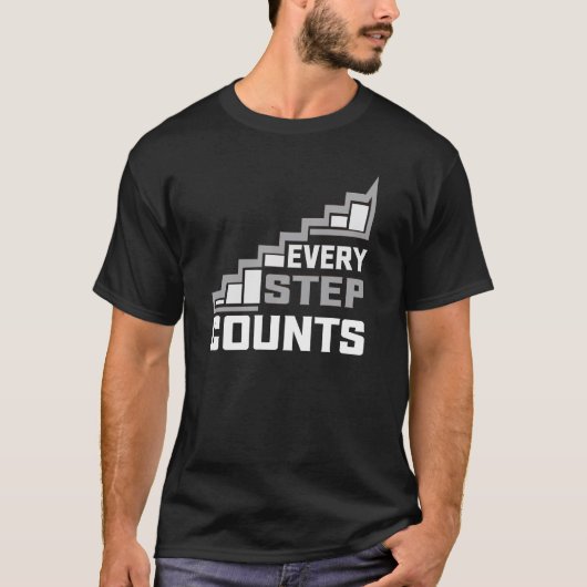 Every Step Counts Typography T-shirt Design (Vorderseite)
