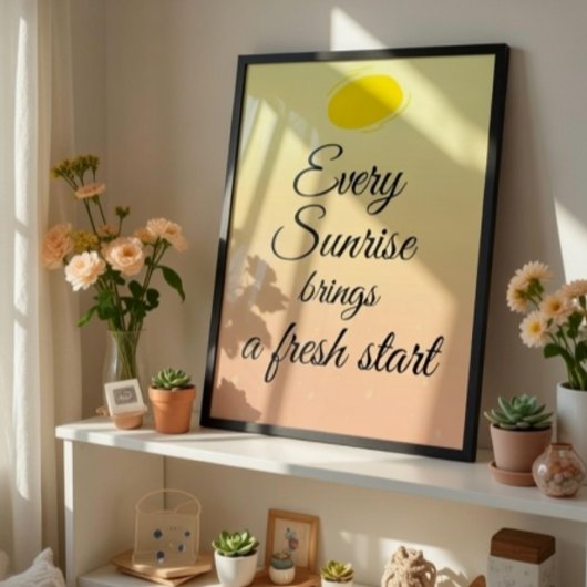 Every sunshine brings a fresh start poster