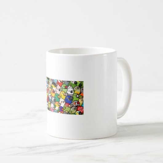 Everybirdy Pattern 2023 Kaffeetasse (VorderseiteRechts)