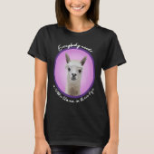 Everybody needs a little llama cute fuzzy alpaca v T-Shirt (Vorderseite)