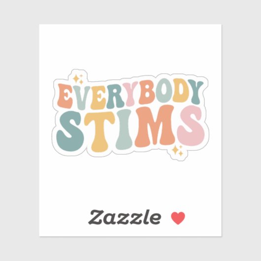 Everybody Stims Autism Special Ed Teacher Gift Aufkleber (Blatt)