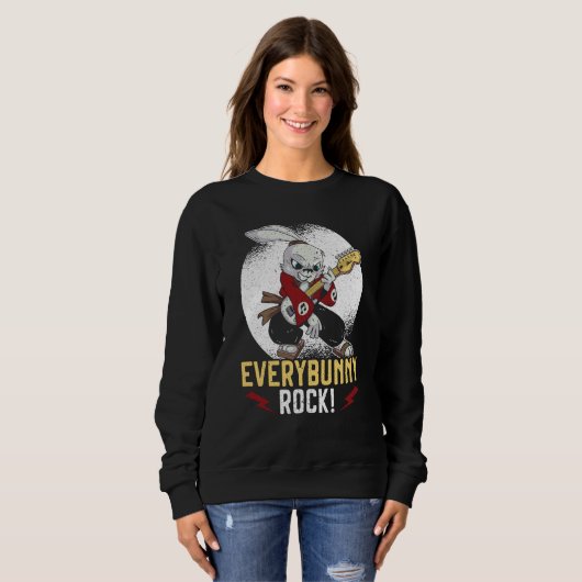 Everybunny Rock Rabbit Whisperer Animal Bunny  Roc Sweatshirt (Vorne ganz)