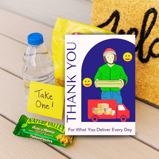 Everyday Delivery Driver Card With Your Message Dankeskarte