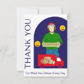 Everyday Delivery Driver Card With Your Message Dankeskarte (Vorderseite)