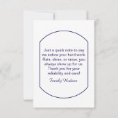 Everyday Delivery Driver Card With Your Message Dankeskarte (Rückseite)