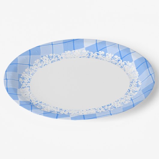 Everyday_Dinner_Paper-Plates (c) Lace-Blue_Argyle Pappteller (Schrägansicht)
