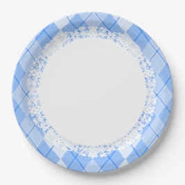 Everyday_Dinner_Paper-Plates (c) Lace-Blue_Argyle Pappteller