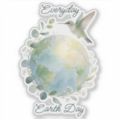 Everyday Earth Day Hummingbird Bird Aufkleber (Vorderseite)