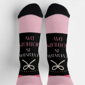 Everyday is Mothers Day Elegance Pink Bow Socks Socken (Oben)
