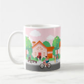 Everyday Love in a Cozy Neighborhood – Illustratio Kaffeetasse (Links)