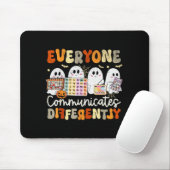 Everyone Communicates Differently Halloween Slp Sp Mousepad (Mit Mouse)