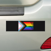 Everyone is Welcome Here (Progress Pride) Flag Autoaufkleber (Auf Auto)