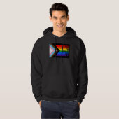 Everyone is Welcome Here (Progress Pride) Flag Hoodie (Vorne ganz)