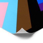 Everyone is Welcome Here (Progress Pride) Flag Poster (Ecke)