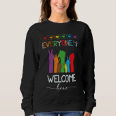 Everyone is welcome here Unity Day Anti Bullying A Sweatshirt (Vorderseite)