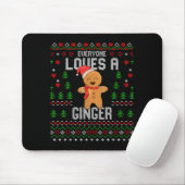Everyone Loves A Ginger Red Hair Ugly Christmas Gi Mousepad (Mit Mouse)