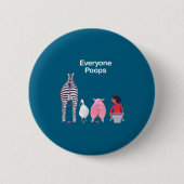 Everyone Ops Funny Zebra G Toilet Humor  Button (Vorderseite)