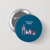 Everyone Ops Funny Zebra G Toilet Humor  Button (Vorne & Hinten)