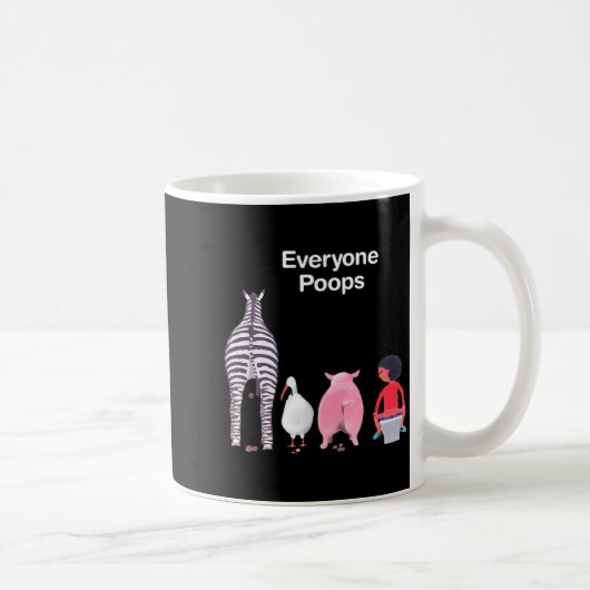 Everyone Ops Funny Zebra G Toilet Humor Kaffeetasse (Rechts)