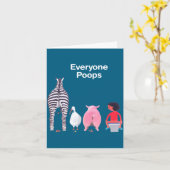 Everyone Ops Funny Zebra G Toilet Humor  Karte (Gelbe Blume)