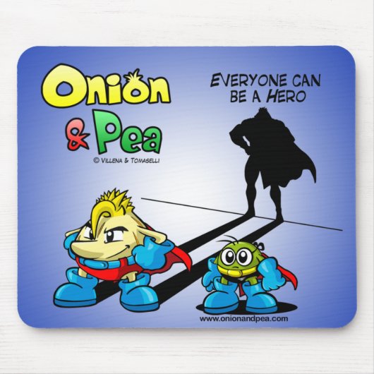 Everyone sieht Hund zu Hero Onion Pea & mousepad. Mousepad (Vorne)