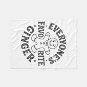 Everyone's Favorite Ginger T Funny Gingerbread Man Fleecedecke (Vorderseite (Horizontal))