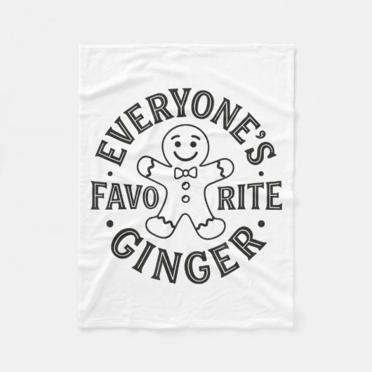Everyone's Favorite Ginger T Funny Gingerbread Man Fleecedecke (Vorderseite)