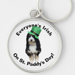 Everyone's Irish on St Paddy's Day cute dog photo Schlüsselanhänger