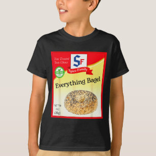 Everything Bagel Gewürz Kostüm Feiertag Szene Kos T-Shirt