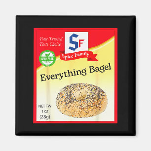 Everything Bagel Würzmittel Kostüm Feiertag Sce Ko Magnet