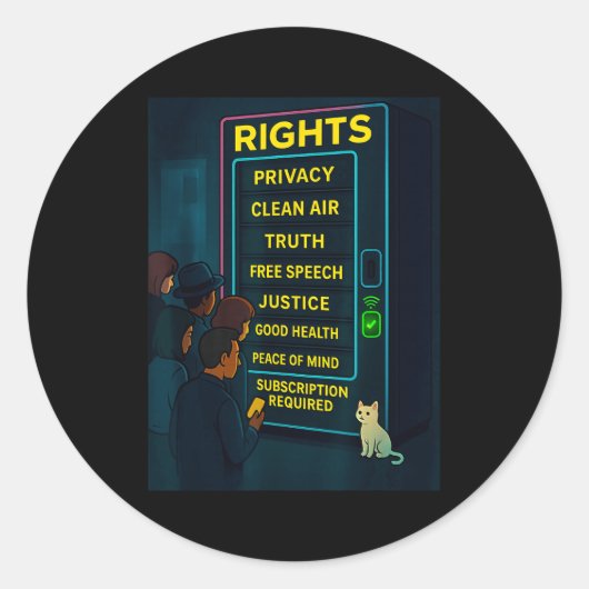 Everything For A Price Funny Satire Gift Runder Aufkleber (Vorderseite)