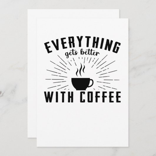 Everything Gets Better With Coffee Save The Date (Vorne/Hinten)