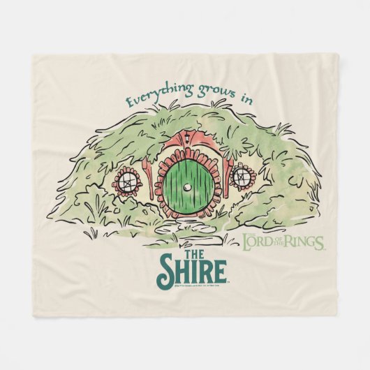 Everything Grows in THE SHIRE™ Fleecedecke (Vorderseite (Horizontal))
