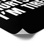 Everything Hurts And I'm Tired Funny Workout Gym F Poster (Ecke)